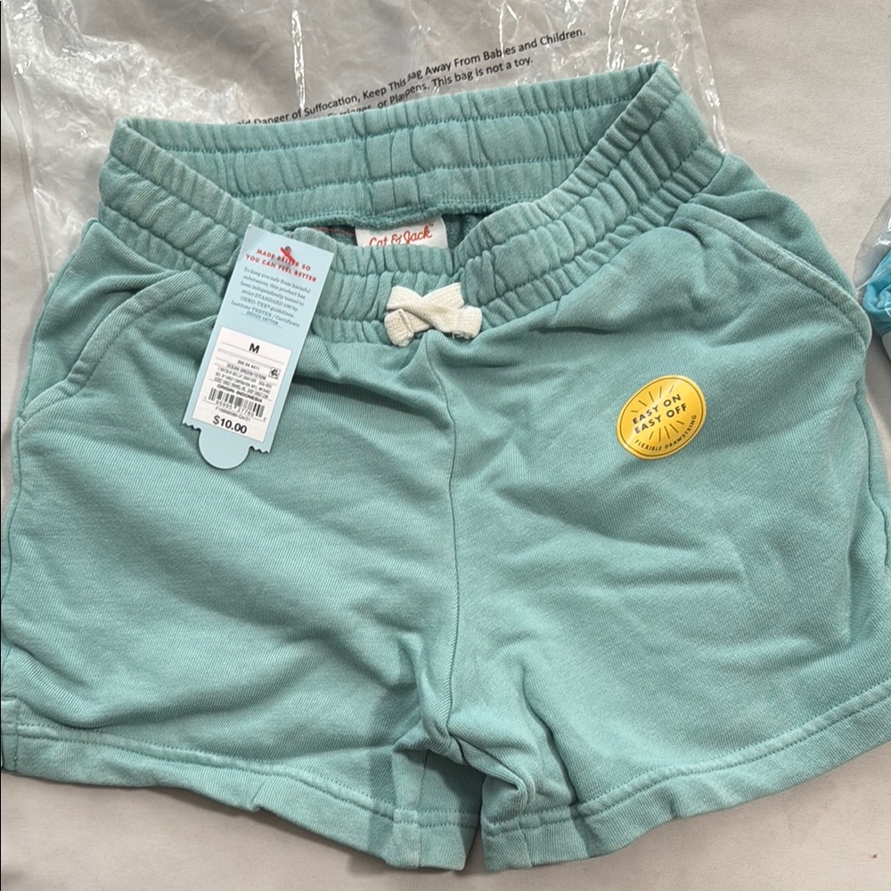 Cat & Jack Green Athletic Shorts with Elastic Waistband